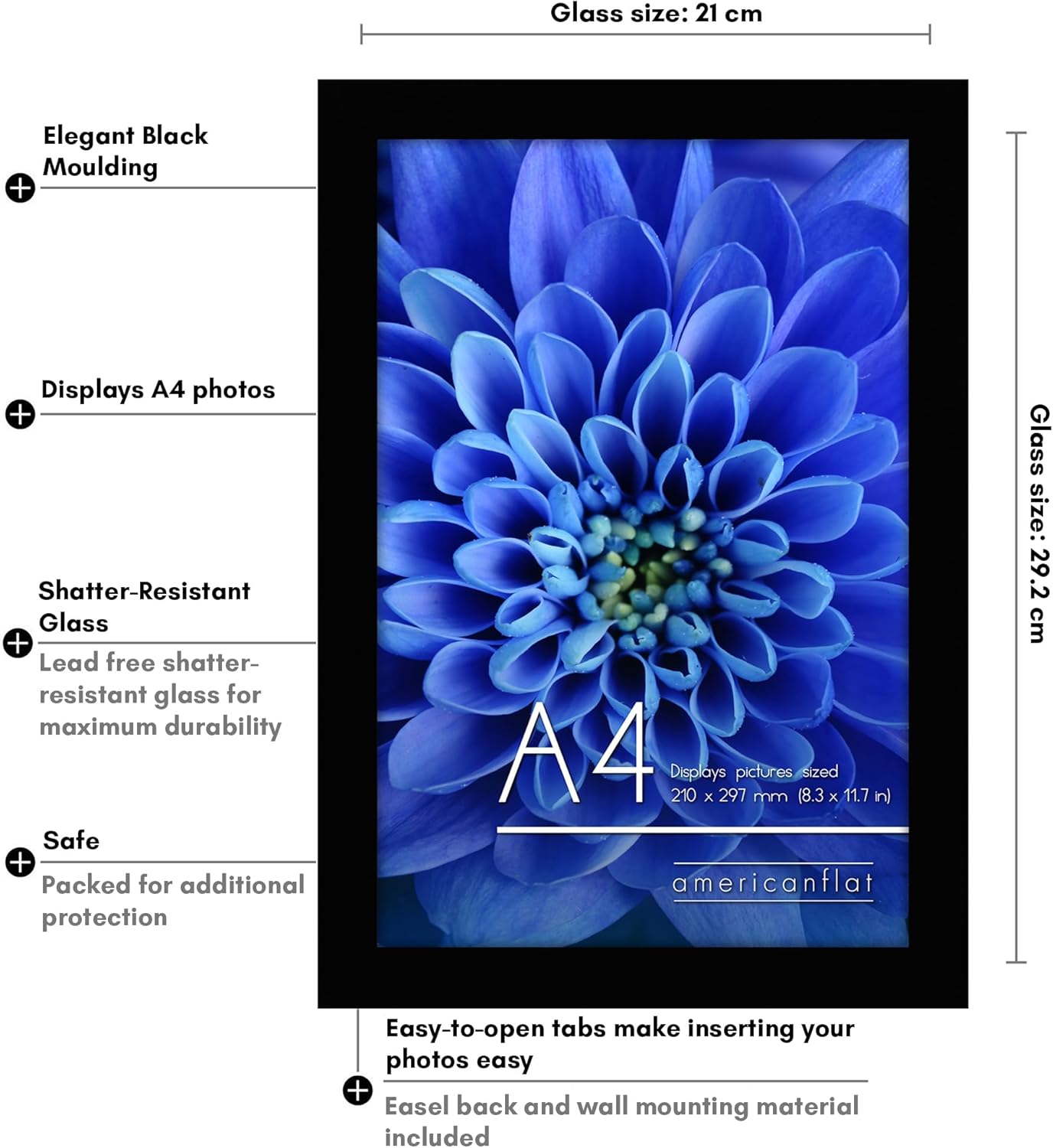 A4 Picture Frame in Black