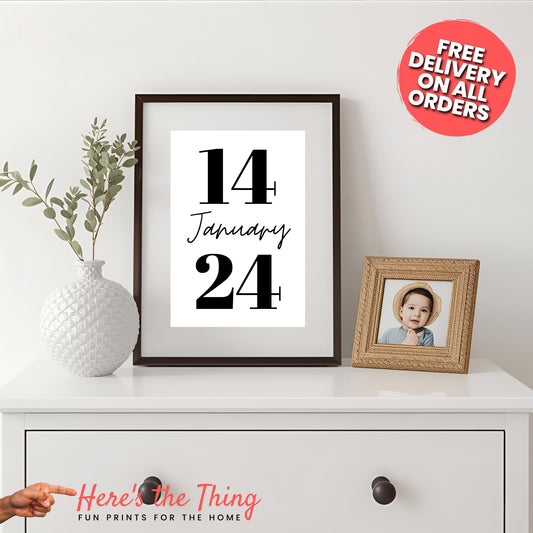 Personalised Date Print