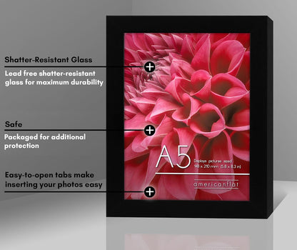 A5 Picture Frame in Black - Set of 2