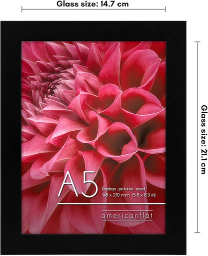 A5 Picture Frame in Black - Set of 2