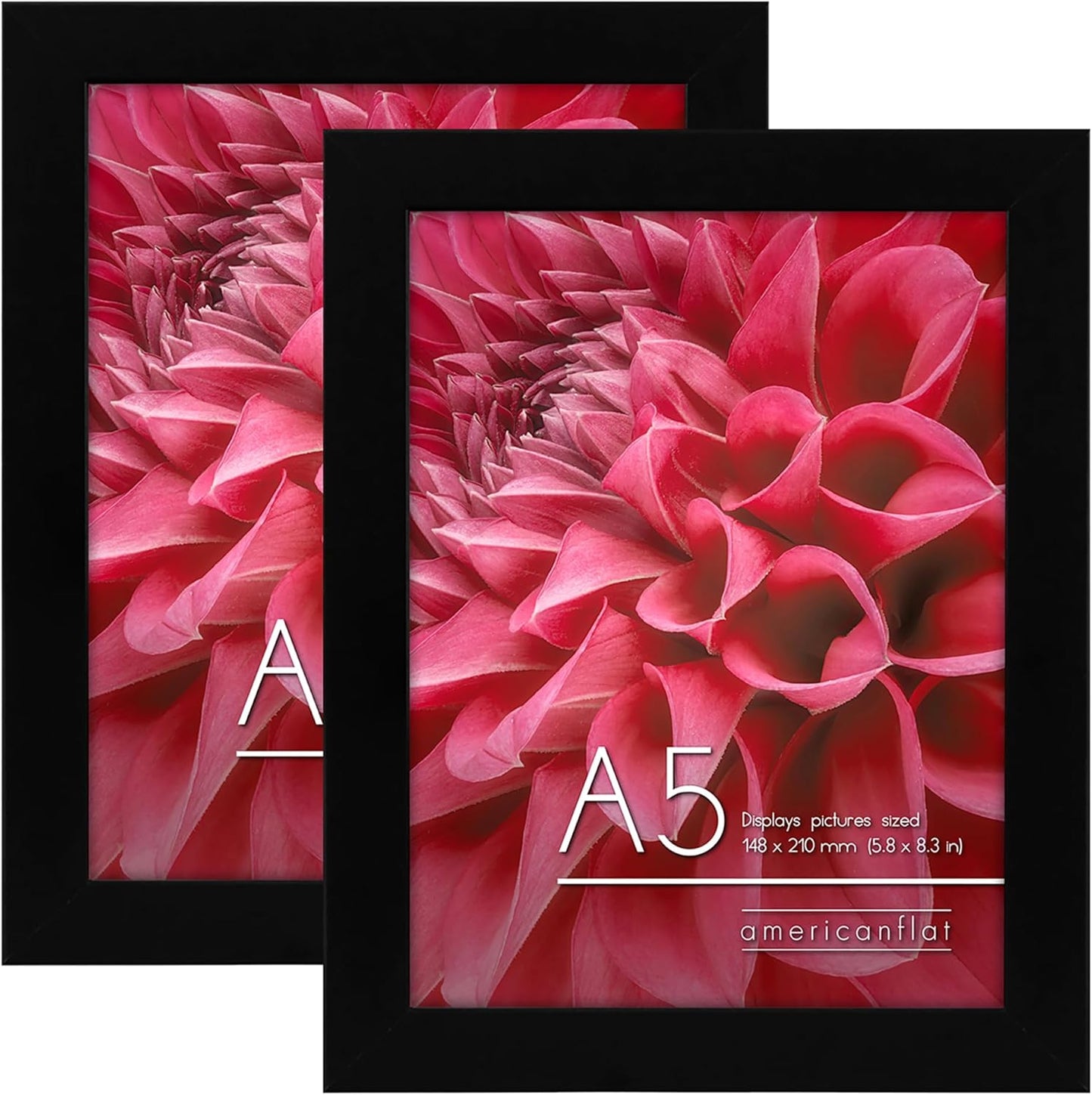 A5 Picture Frame in Black - Set of 2