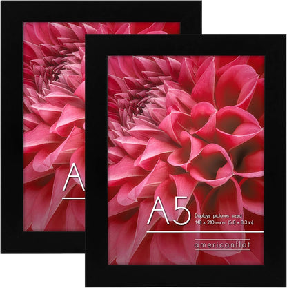 A5 Picture Frame in Black - Set of 2