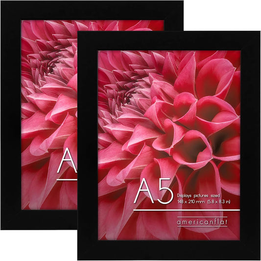 A5 Picture Frame in Black - Set of 2