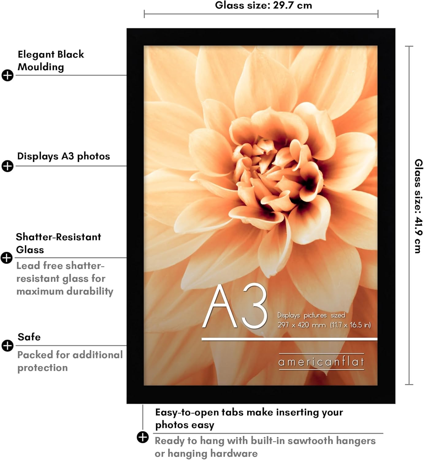 A3 Picture Frame in Black