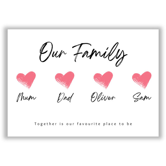 our-family-hearts print