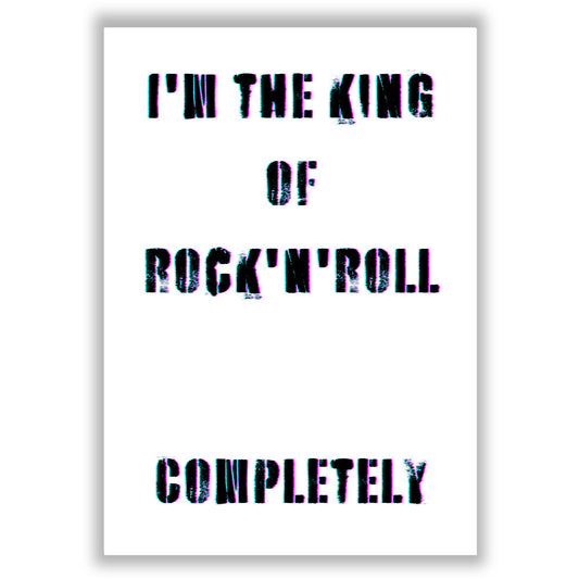 king-of-rock-n-roll print