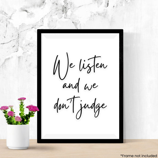 We Don't Judge