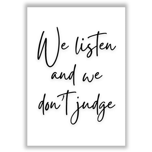 We Don't Judge