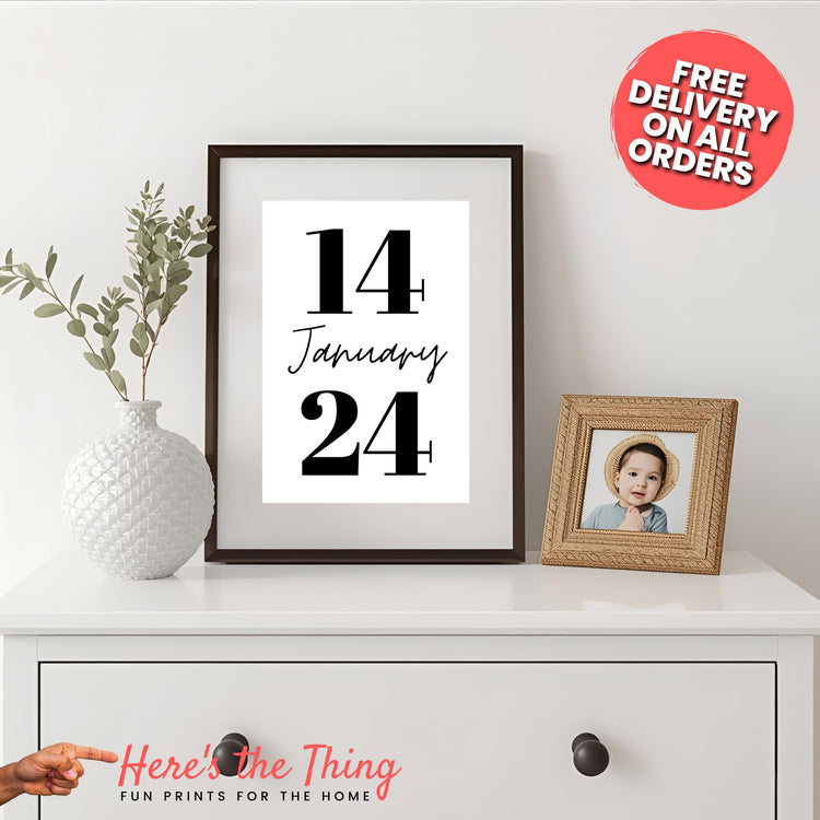 Personalised Date Print