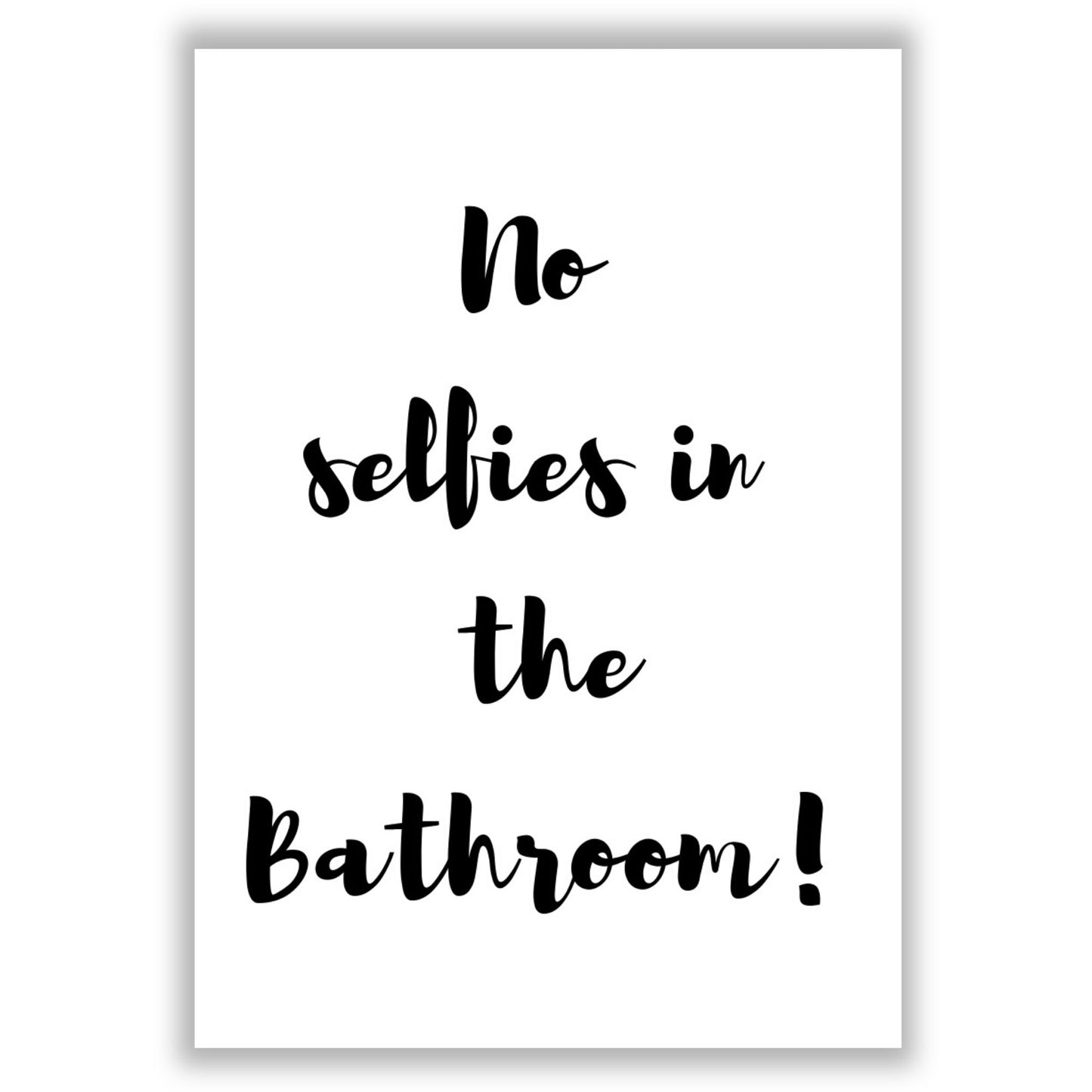 no-selfies print