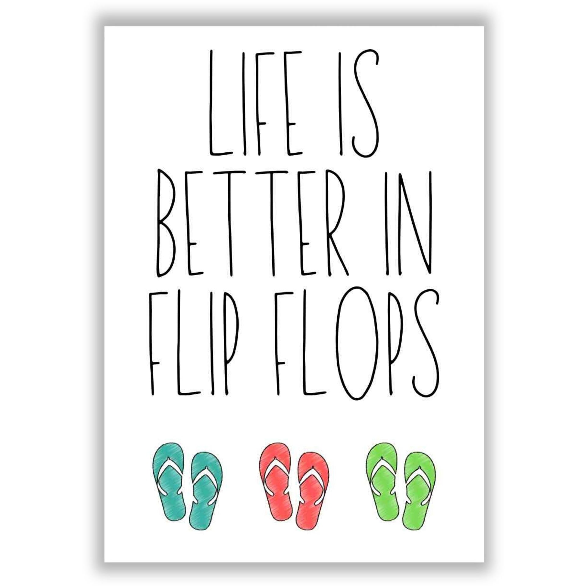 Pawleys Island, Life is Better in Flip Flops, Simply Said, Contour –  Lantern Press