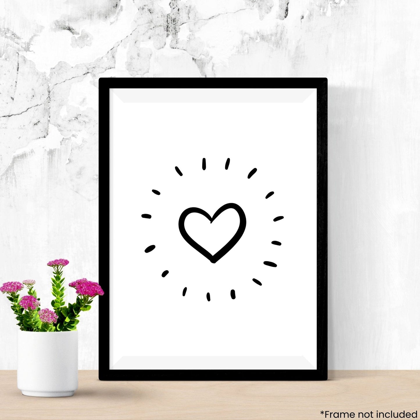 simple-heart in frame