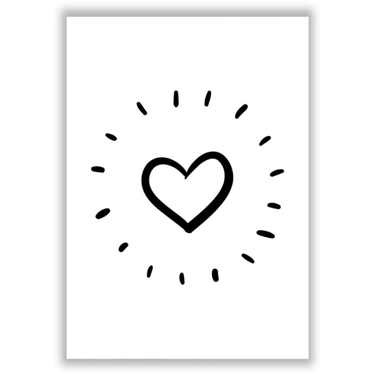 simple-heart print