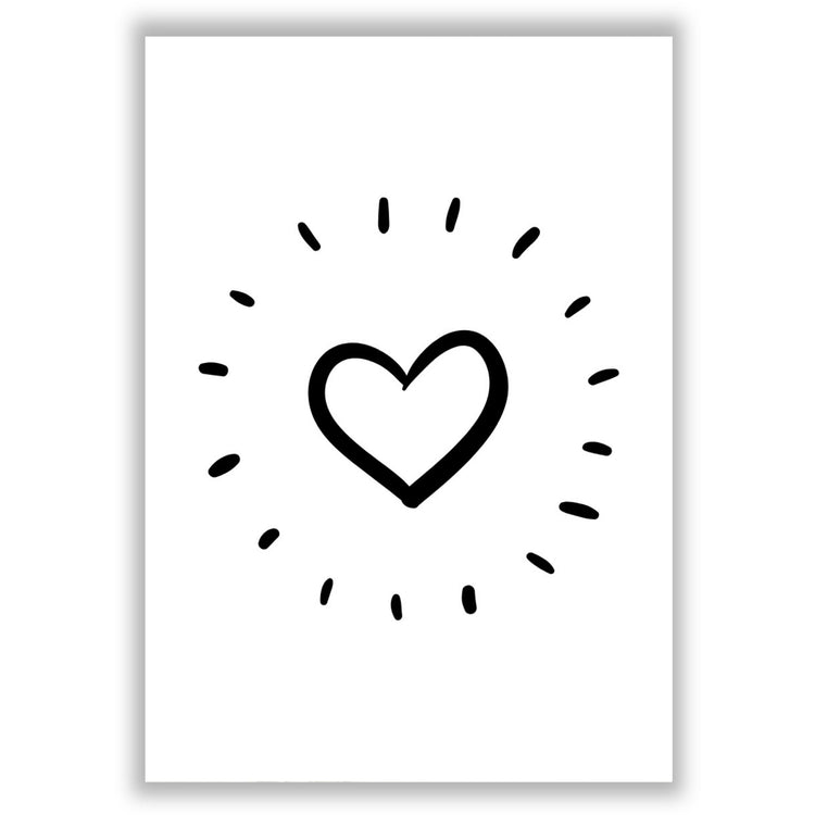 simple-heart print