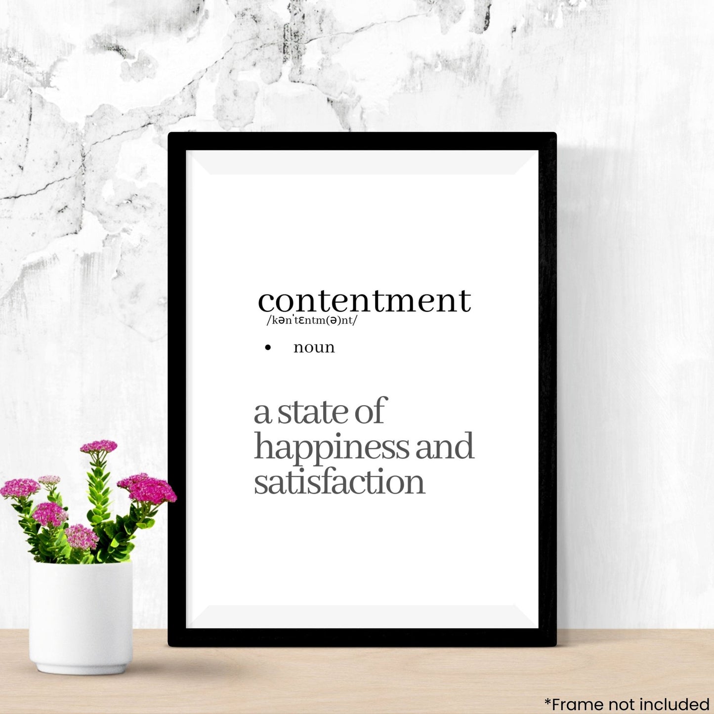 contentment in frame