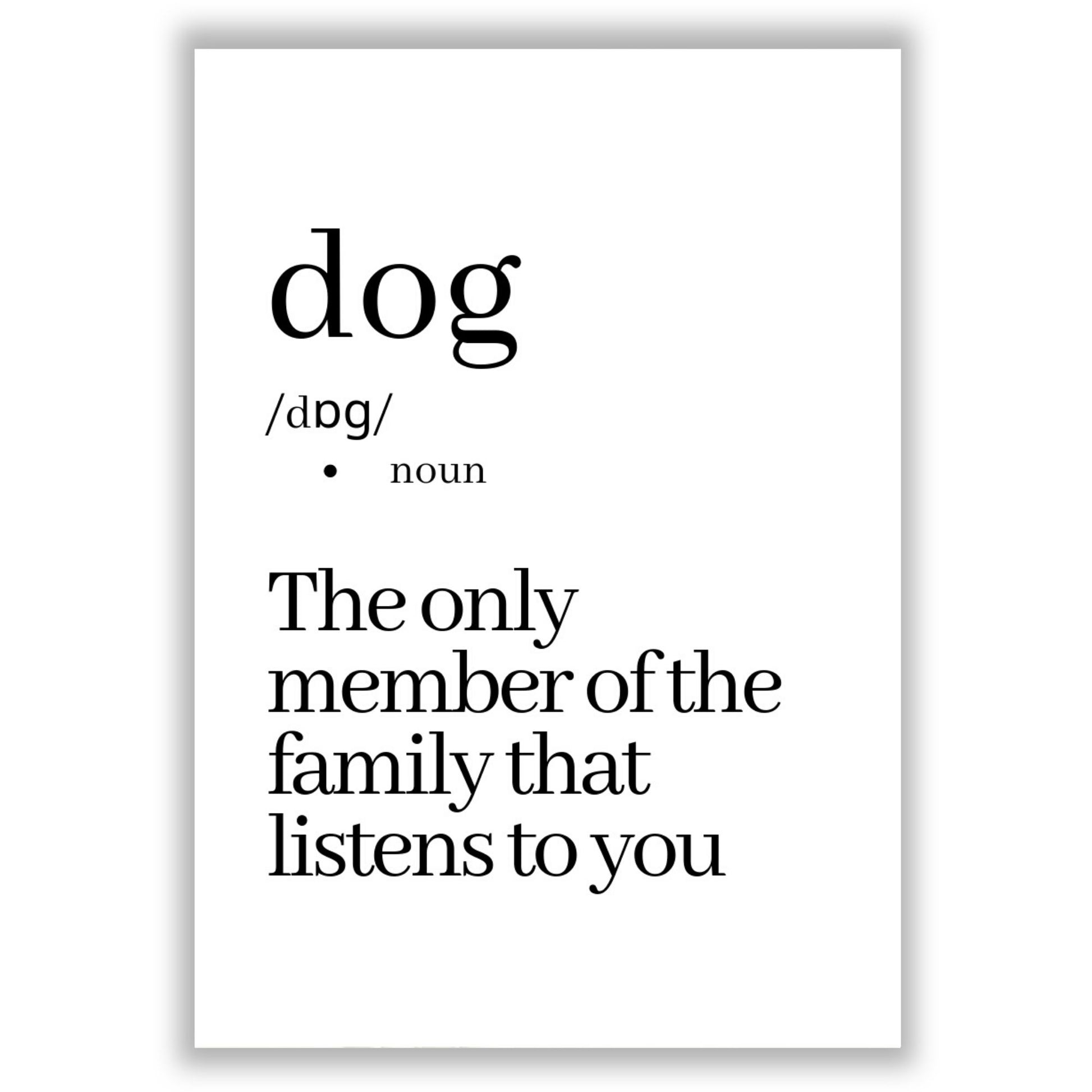 dog-noun print