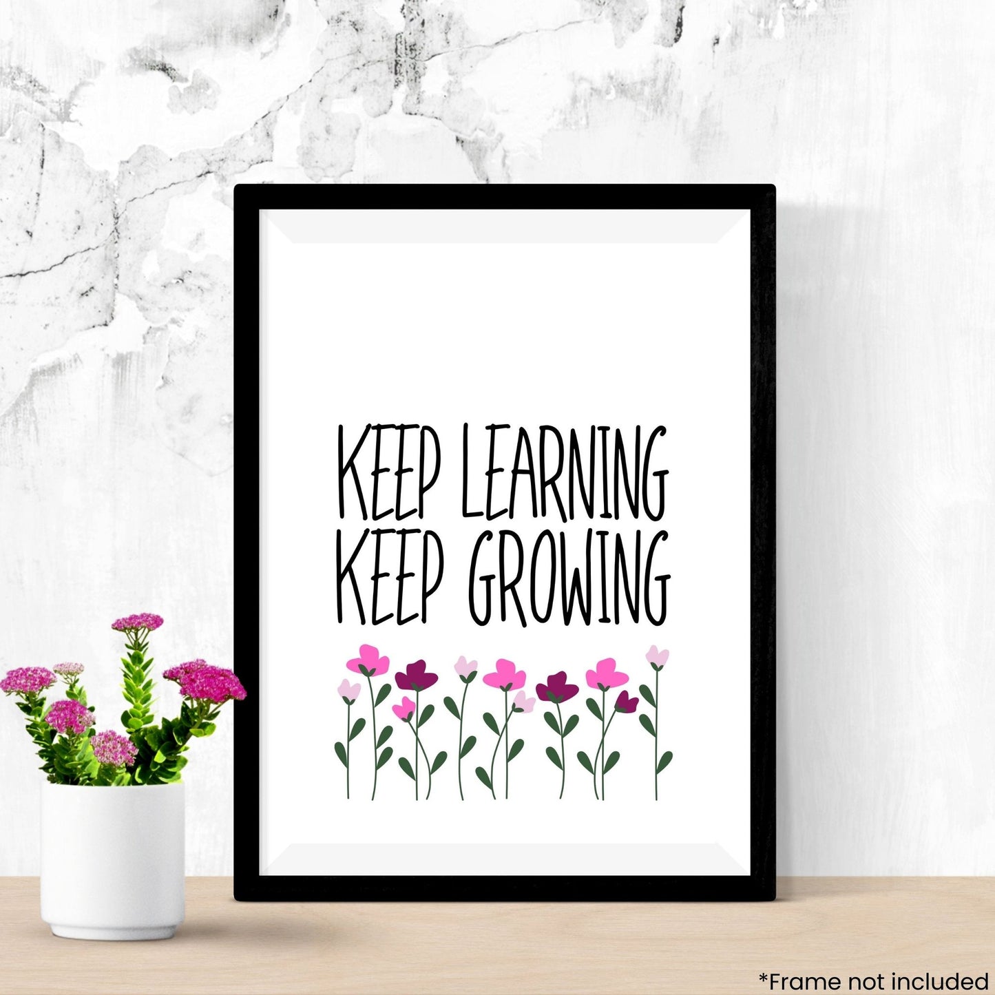 keep-learning-keep-growing in frame