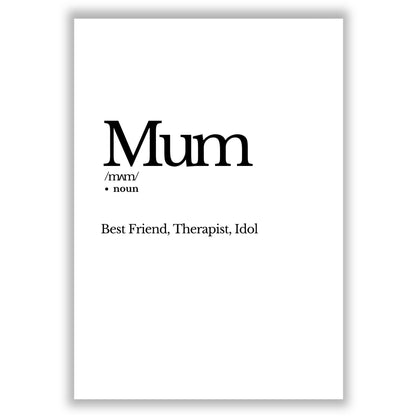 mum-definition print