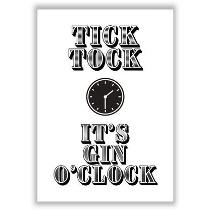 tick-tock-its-gin-oclock print