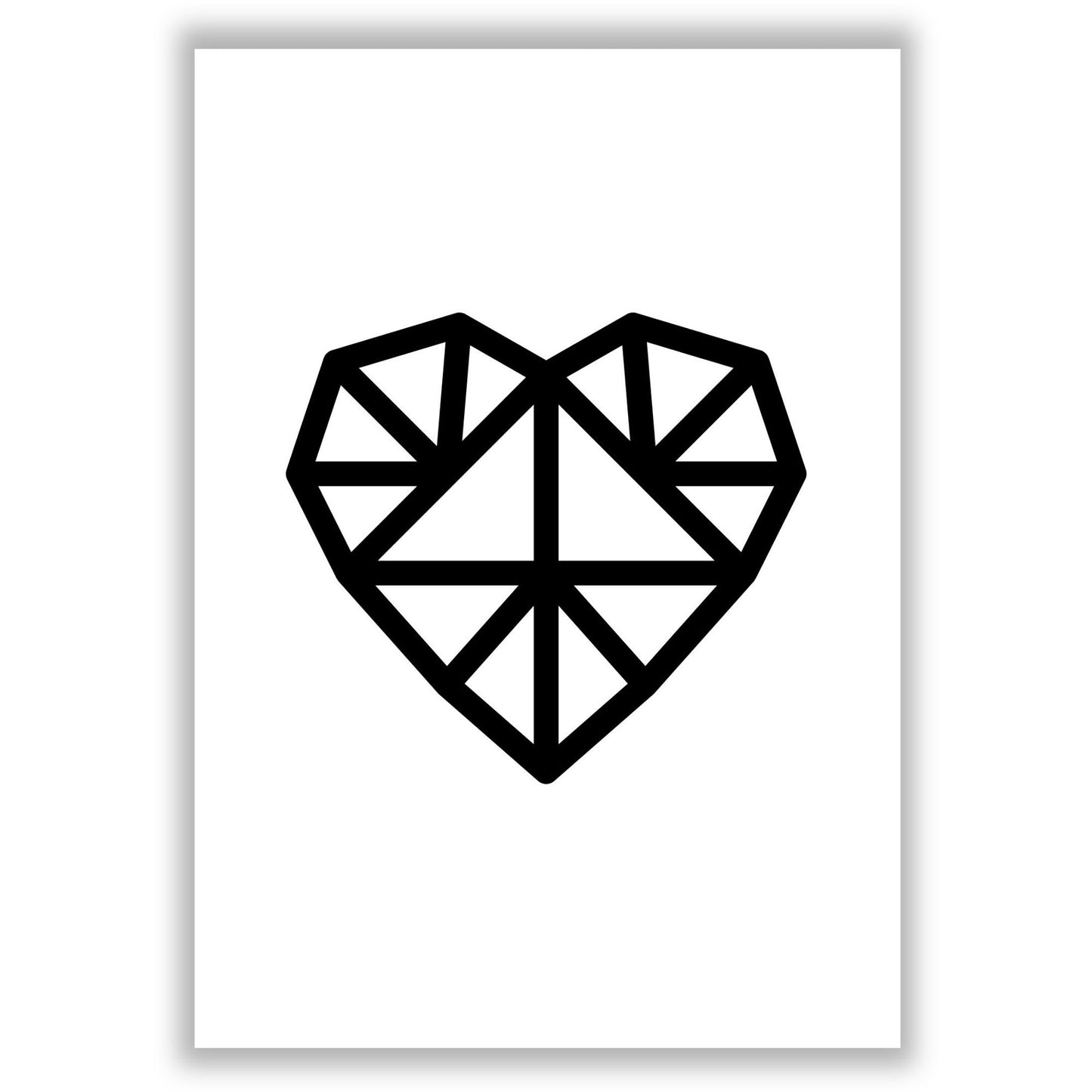 geometric-love-heart print