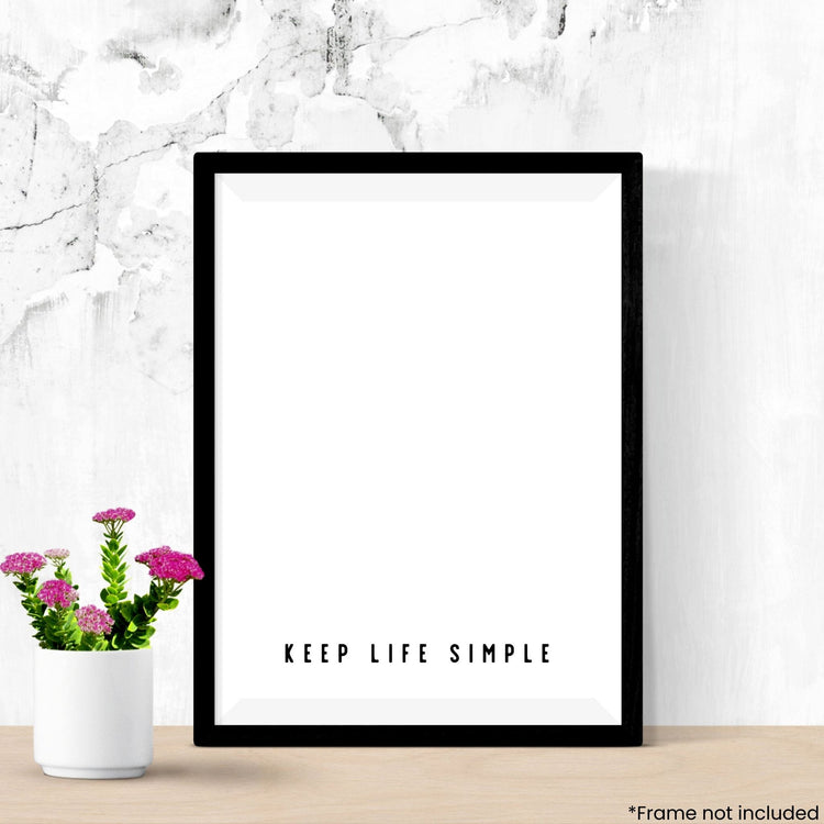 keep-life-simple in frame