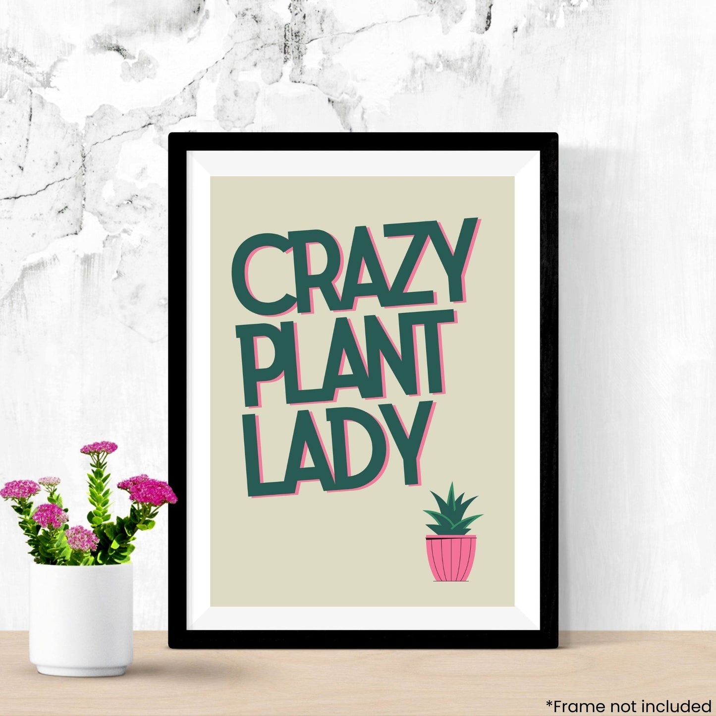 crazy-plant-lady in frame