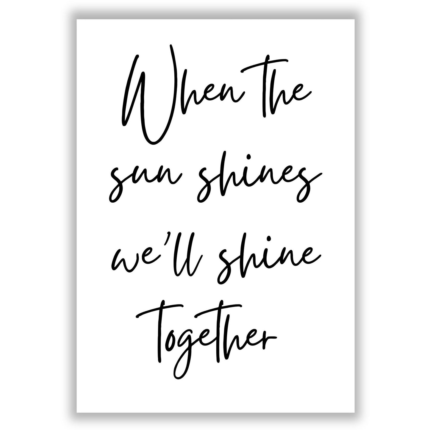 shine-together print