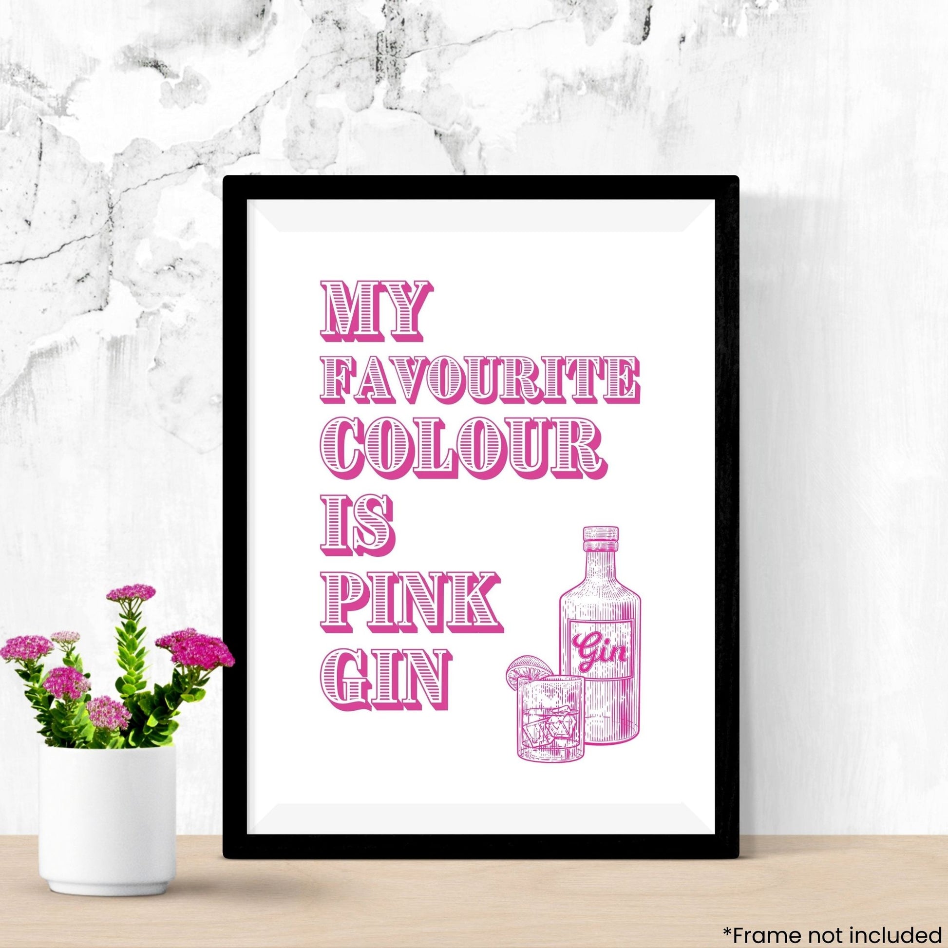 pink-gin in frame