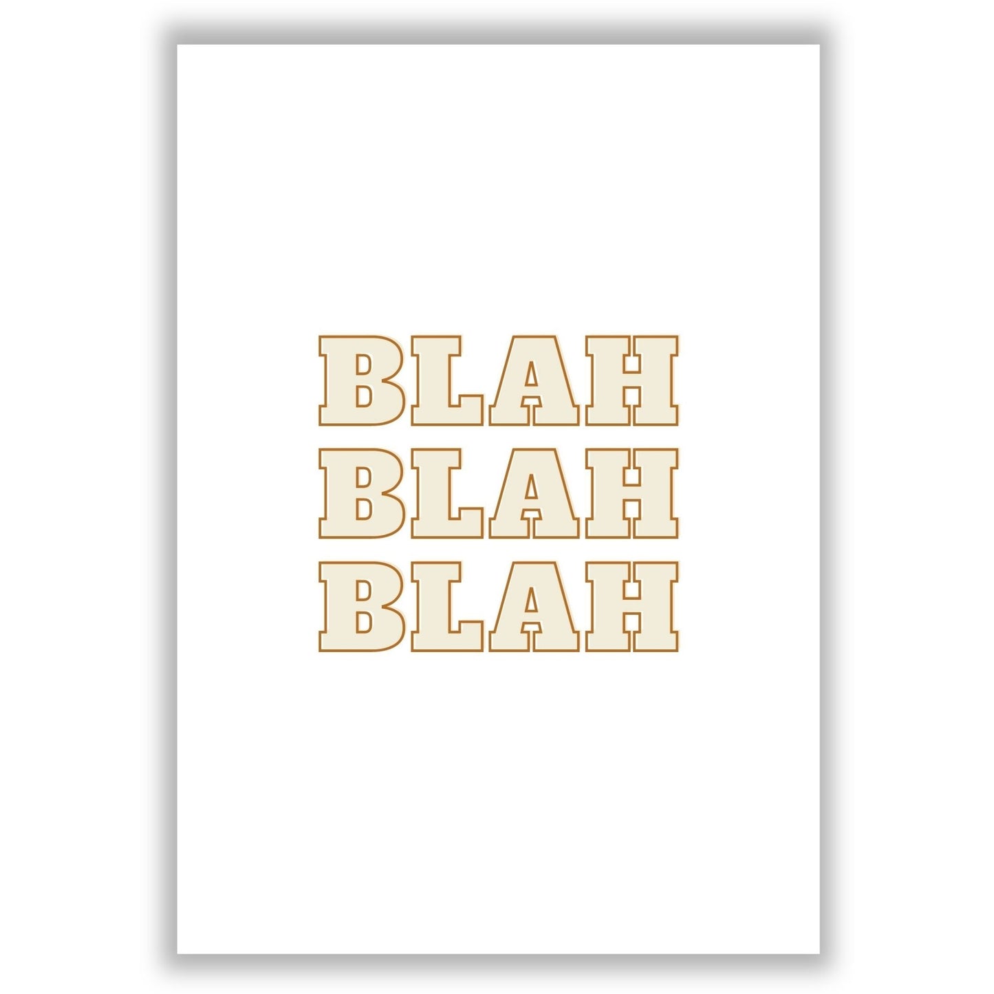 blah-blah-blah print