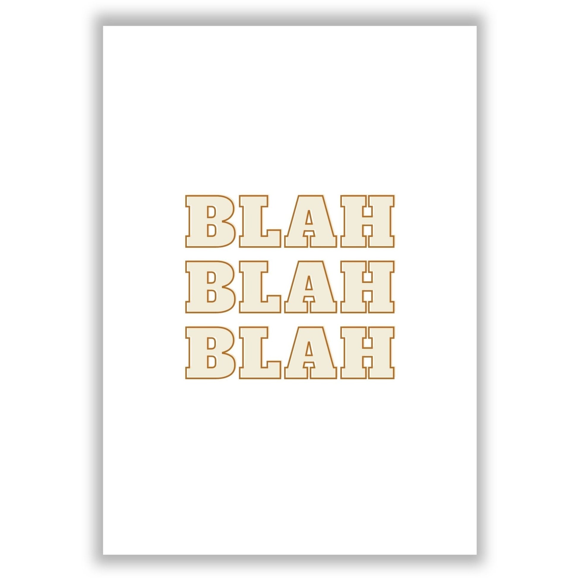 blah-blah-blah print