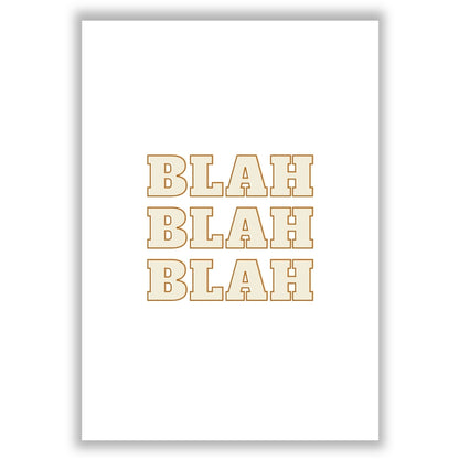 blah-blah-blah print