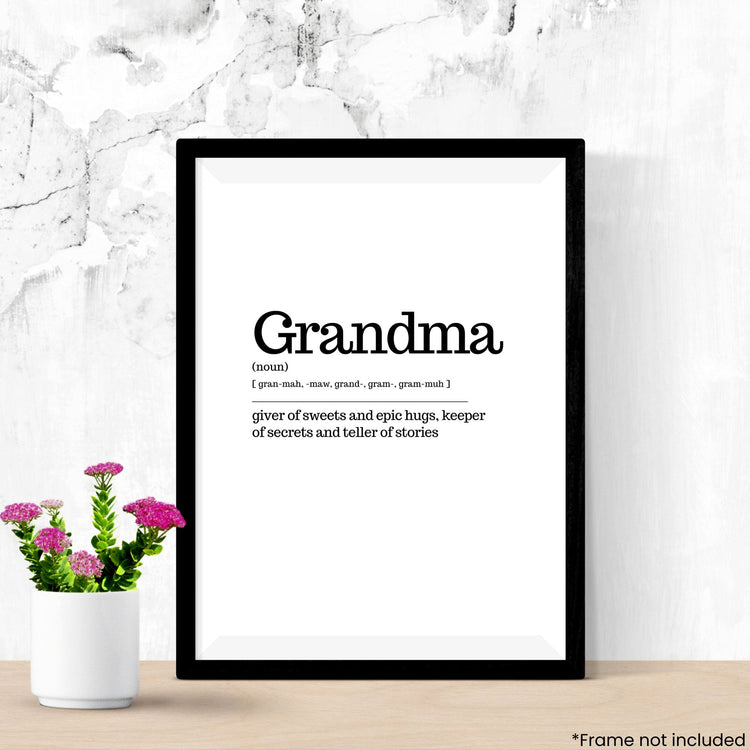 grandma in frame