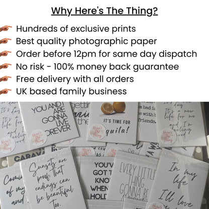 Why buy from Here's The Thing Art?